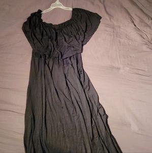 Black off the shoulder maxi dress